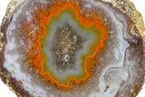 Polished Orange/Purple Banded Agate - Kerrouchen, Morocco #372674-1